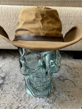 VTG Filson Tin Cloth Packer Boonie Hat Sz S USA Made Waxed Canvas
Leather Lined
